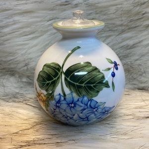 Princess House Vintage Garden mini vase oil burner with wick holder